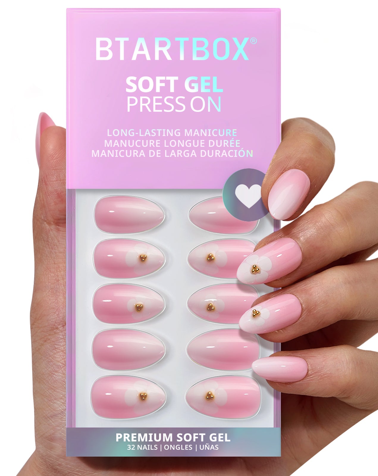 Orchard Burst Almond Nails- soft Gel Press On
