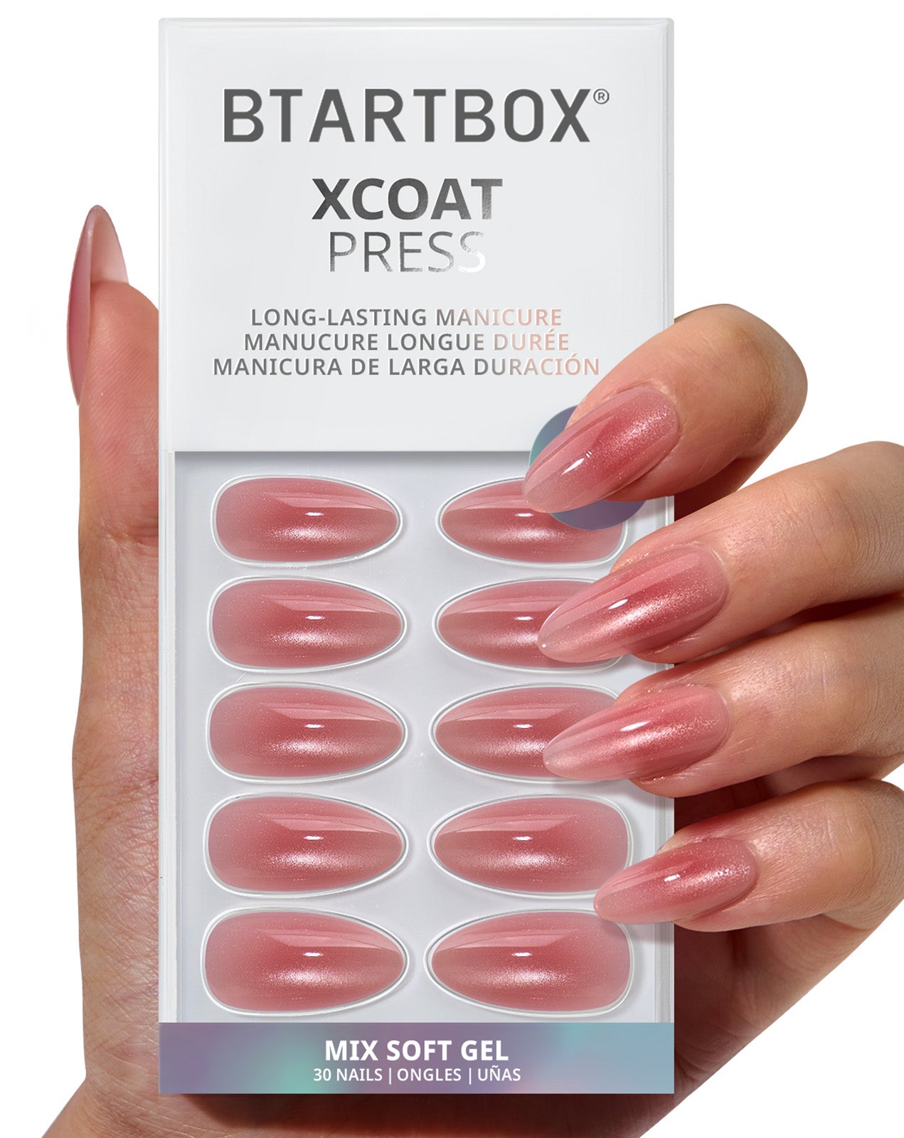 Pink Hypnotic Almond Nails- XCOATPRESS