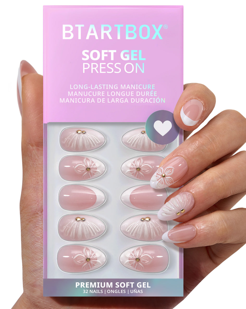 Dew-Kissed Bud Almond Nails- Soft  Gel Press On
