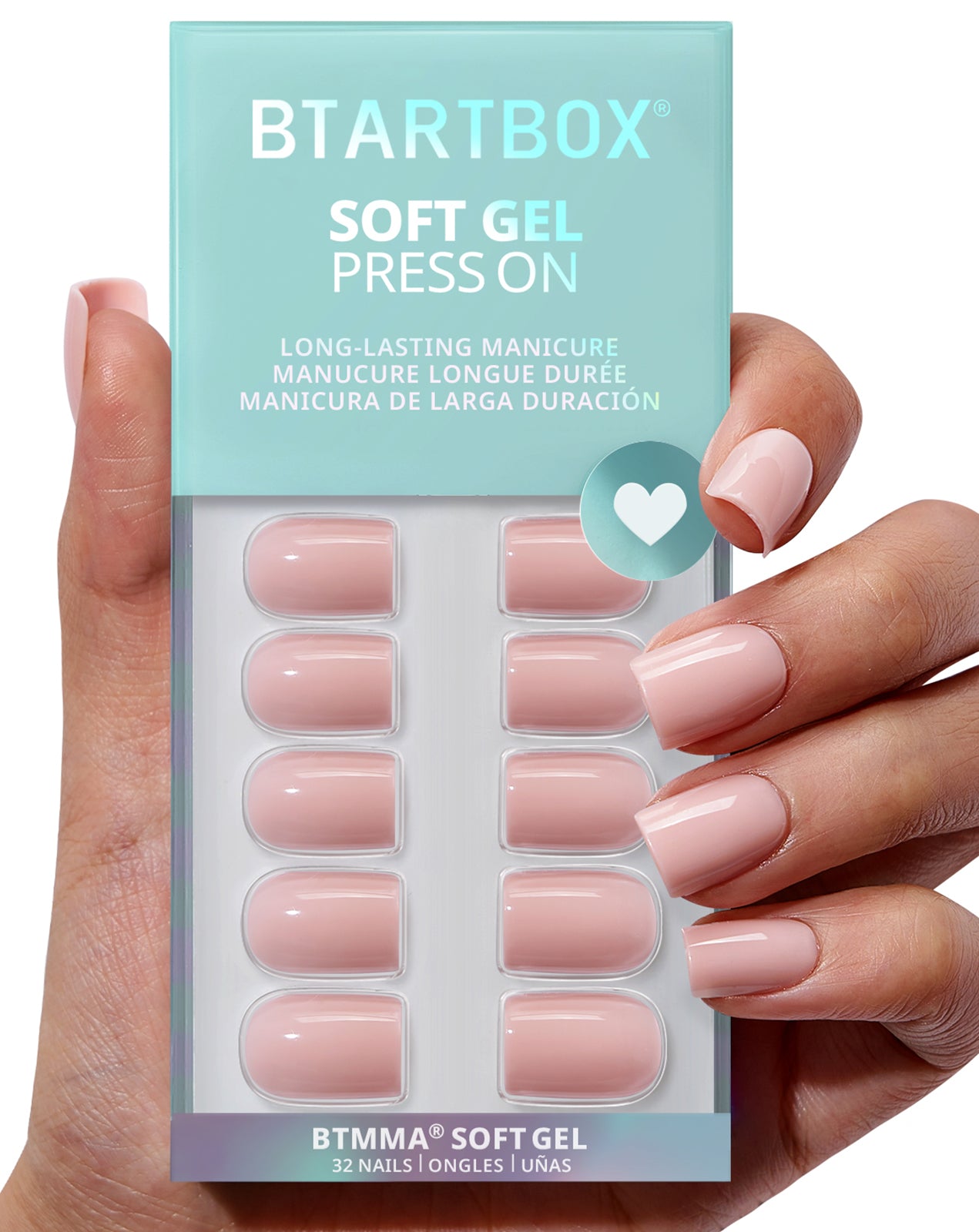 Metro Mocha Square Nails-Soft Gel  Press On