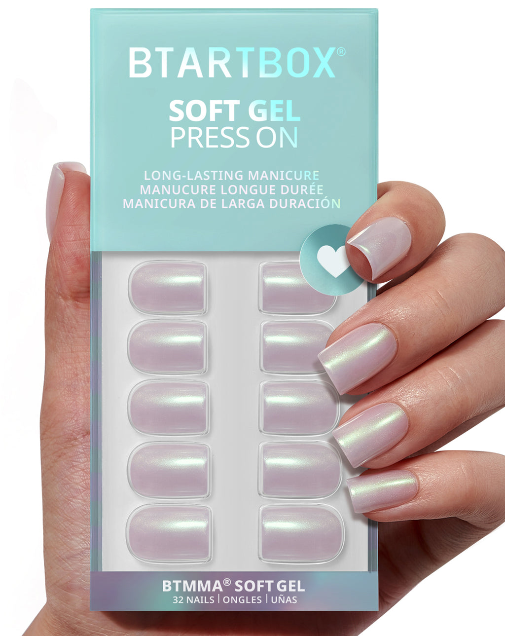 Screaming Sliver Square Nails – Lösnaglar i mjuk gel att pressa på