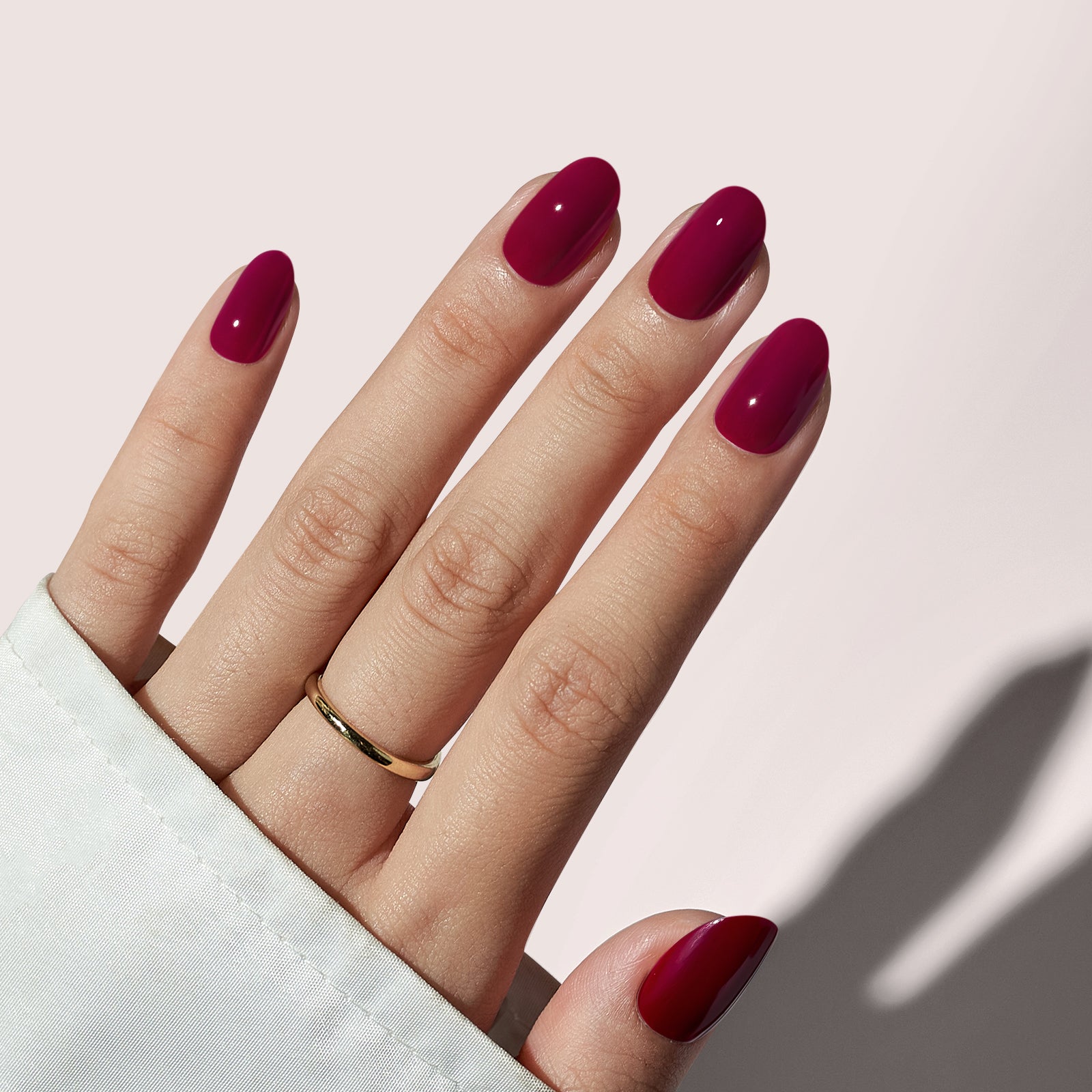 Grape Red Oval Nail-Soft Gel Press On