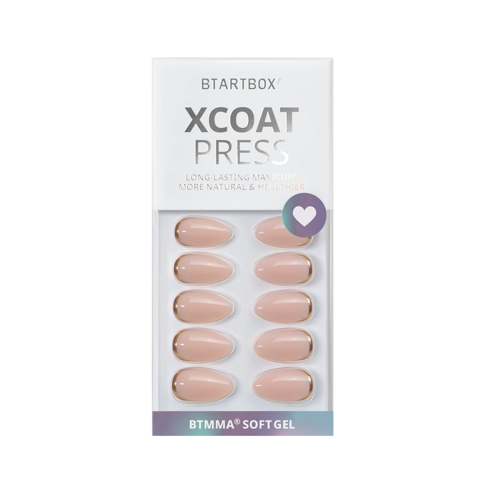 Gold End Almond Nails-XCOATPRESS