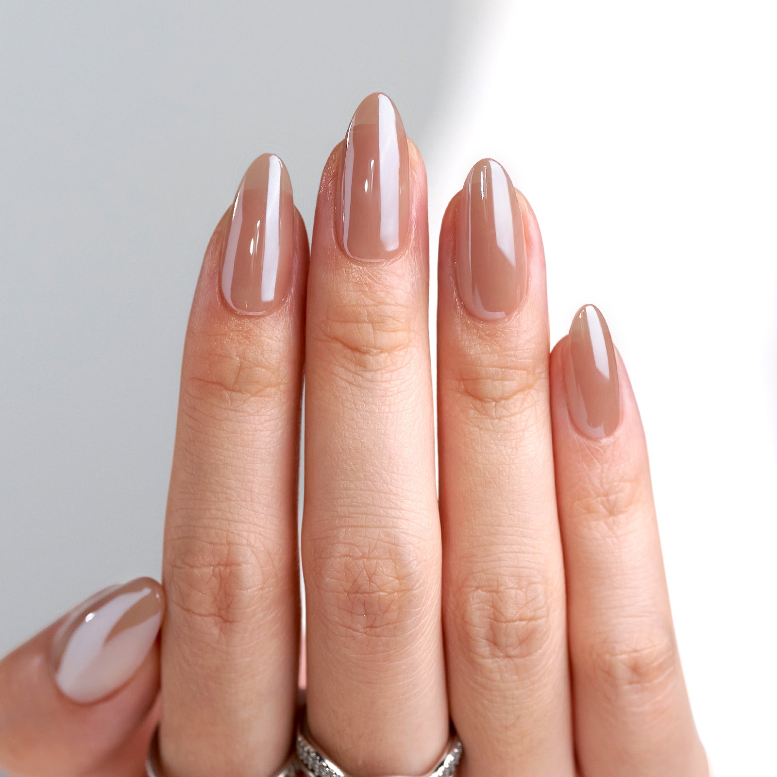 Chocolate Glazed Donut Almond Nails-Soft Gel Press On