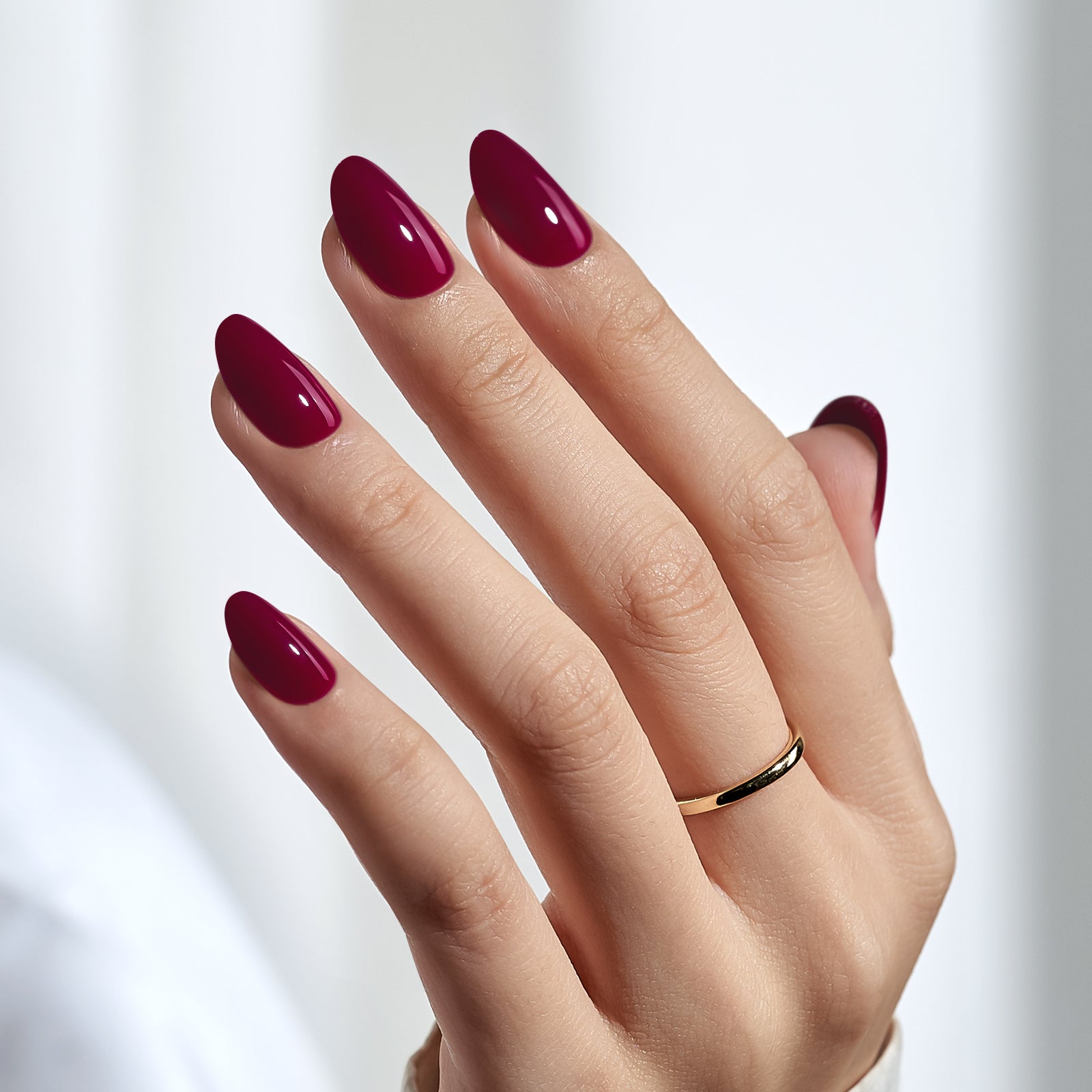 Grape Red Oval Nail-Soft Gel Press On