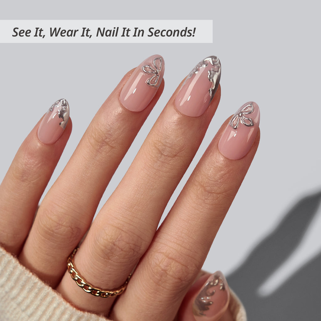 Frost Glam Almond Nails- XCCOATPRESS
