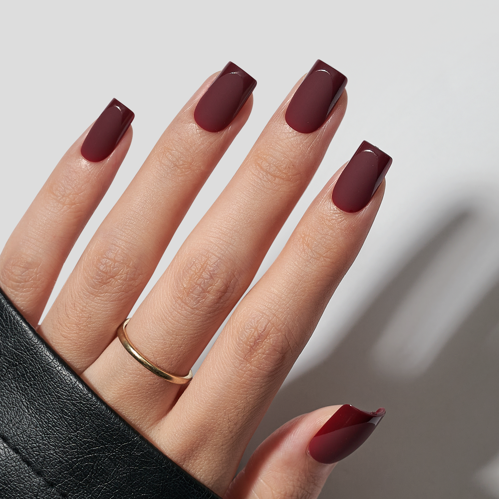Cozy Cocoa Square Nails-Soft Gel Press On