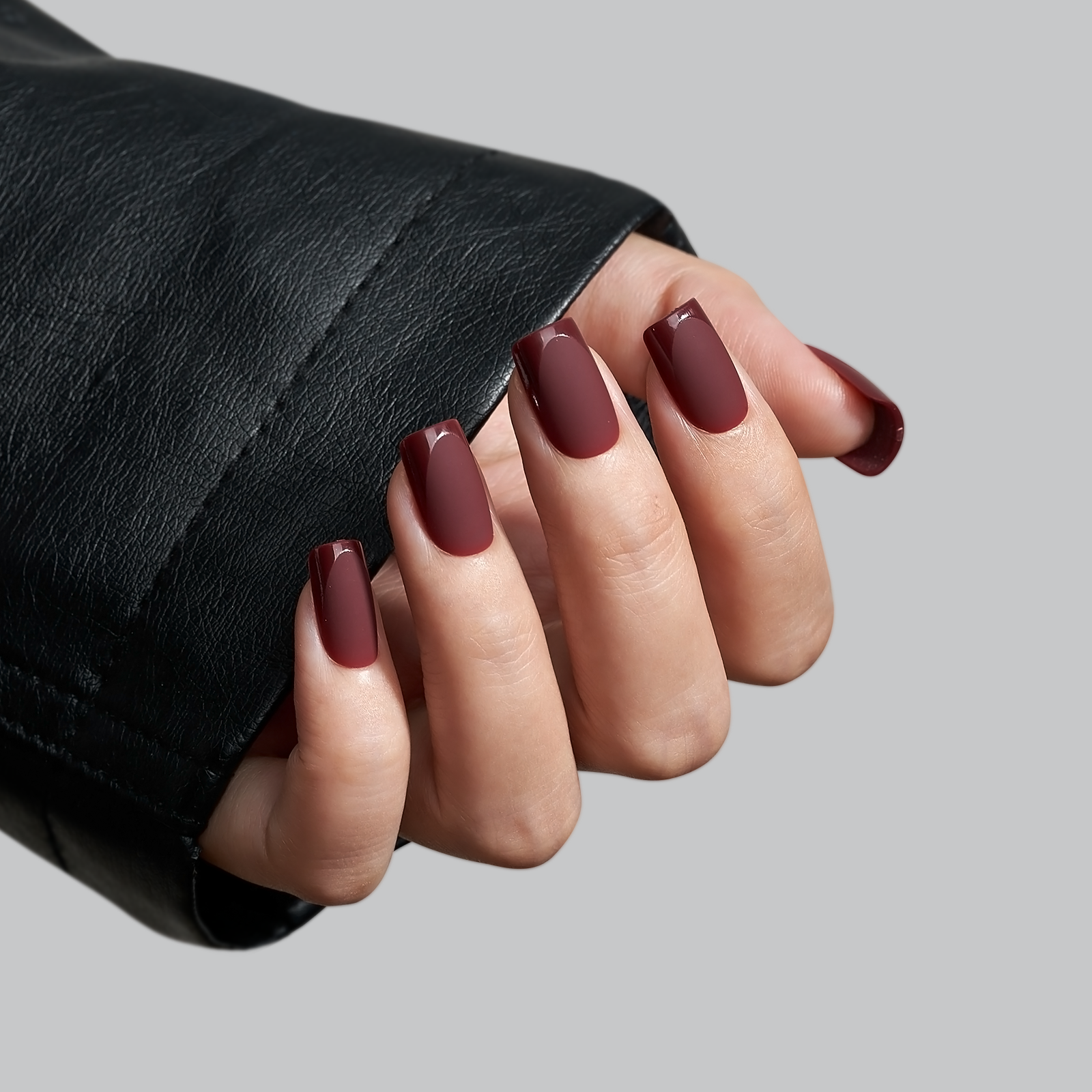 Cozy Cocoa Square Nails-Soft Gel Press On