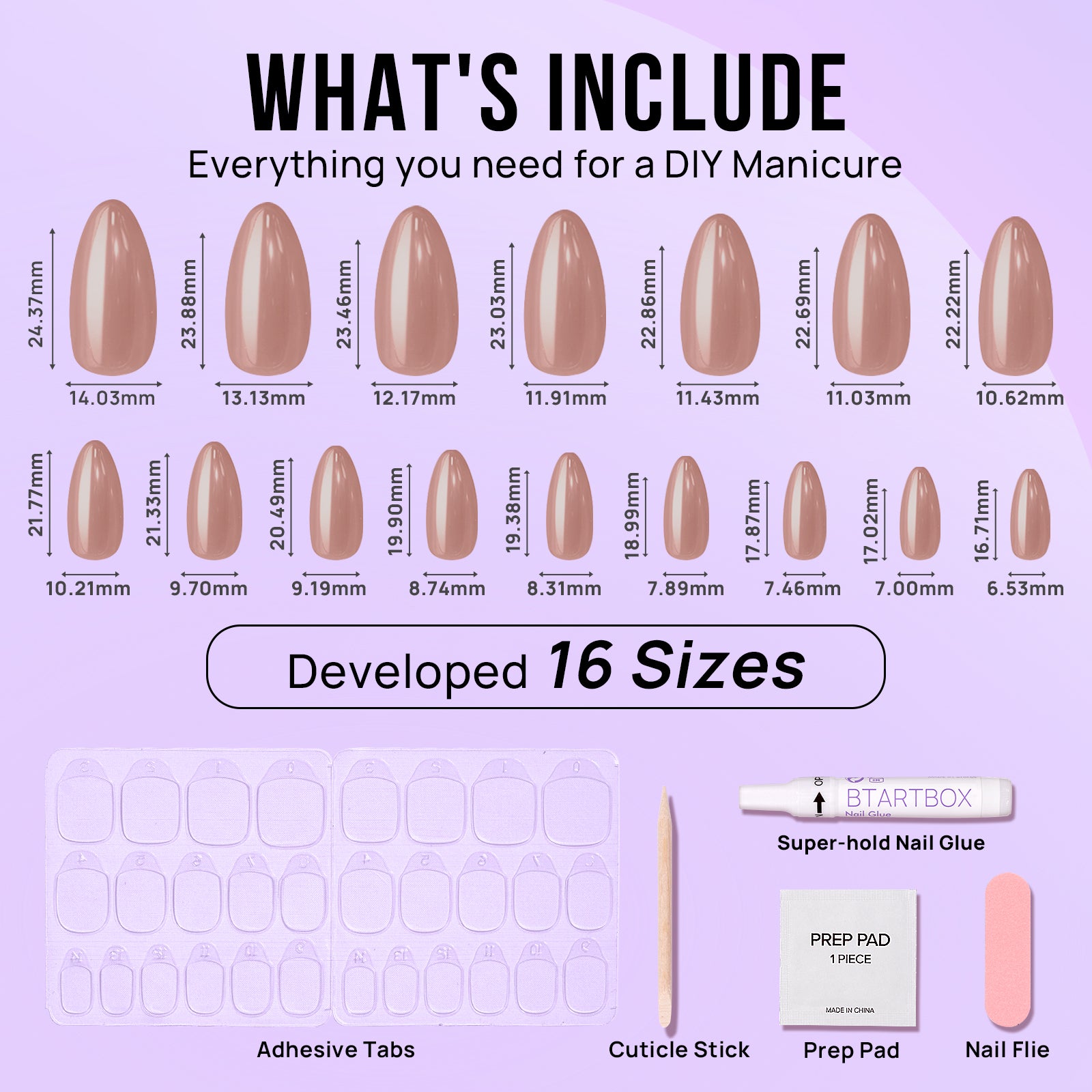 Chocolate Glazed Donut Almond Nails-Soft Gel Press On