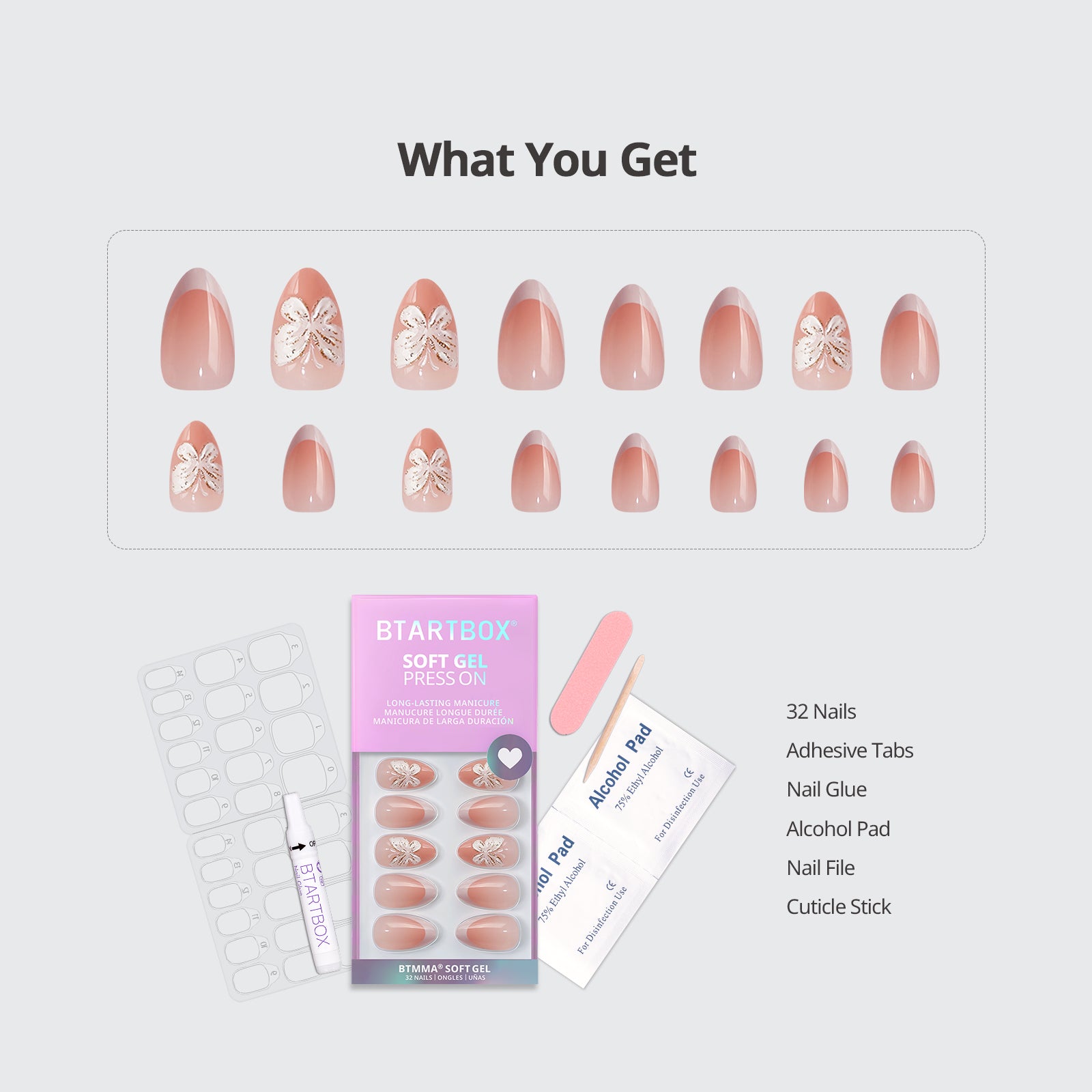 Last Dance Almond Nails -Soft Gel Press On