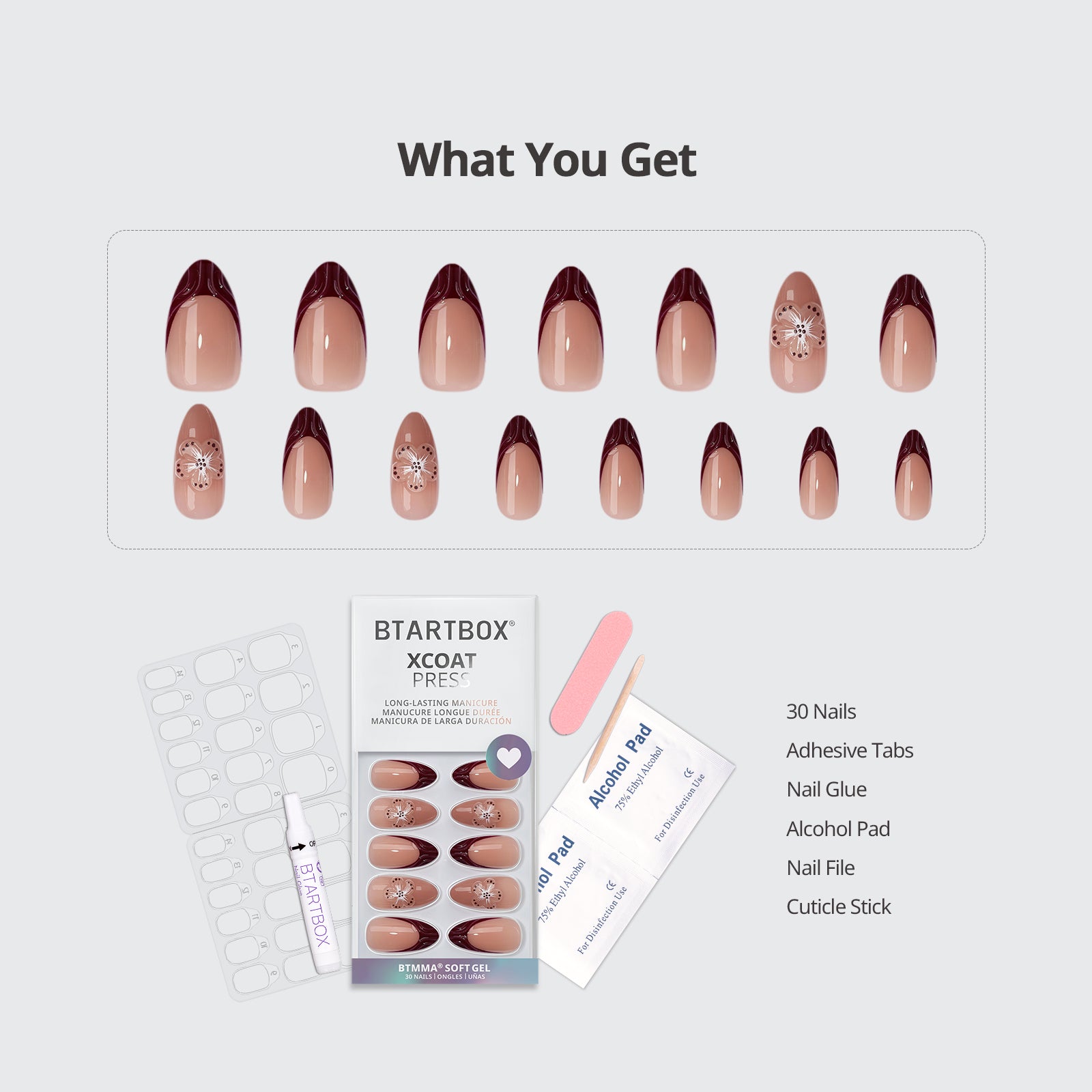 Rosewood Almond Nails-XCOATPRESS