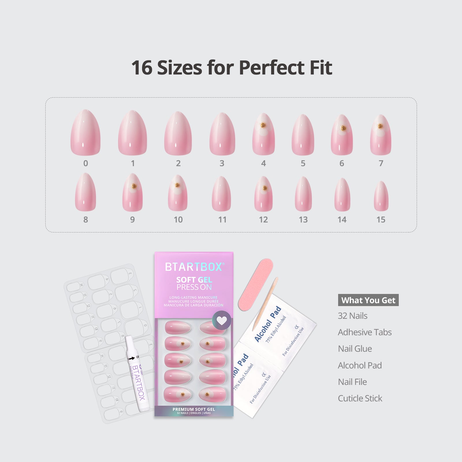 Orchard Burst Almond Nails- soft Gel Press On