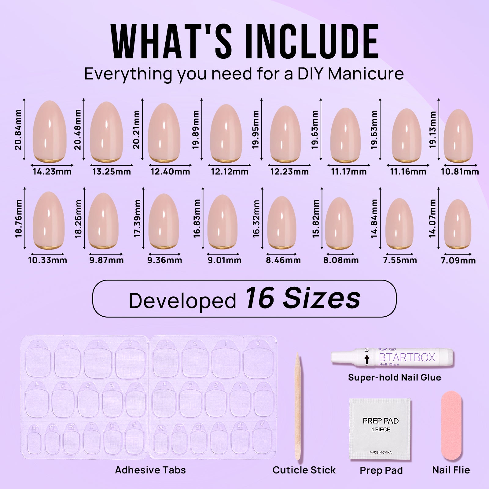 Gold End Almond Nails-XCOATPRESS