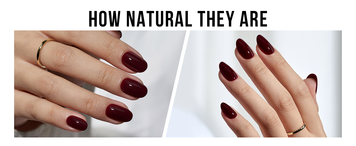 Coffe Bean Oval Nails-Soft Gel Press On