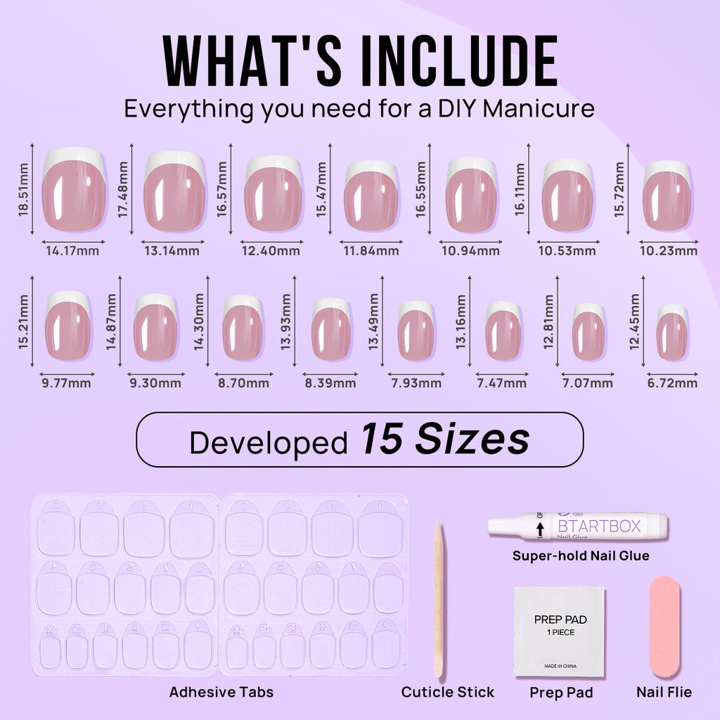 Be Elegant Short Square Nails-Soft  Gel Press