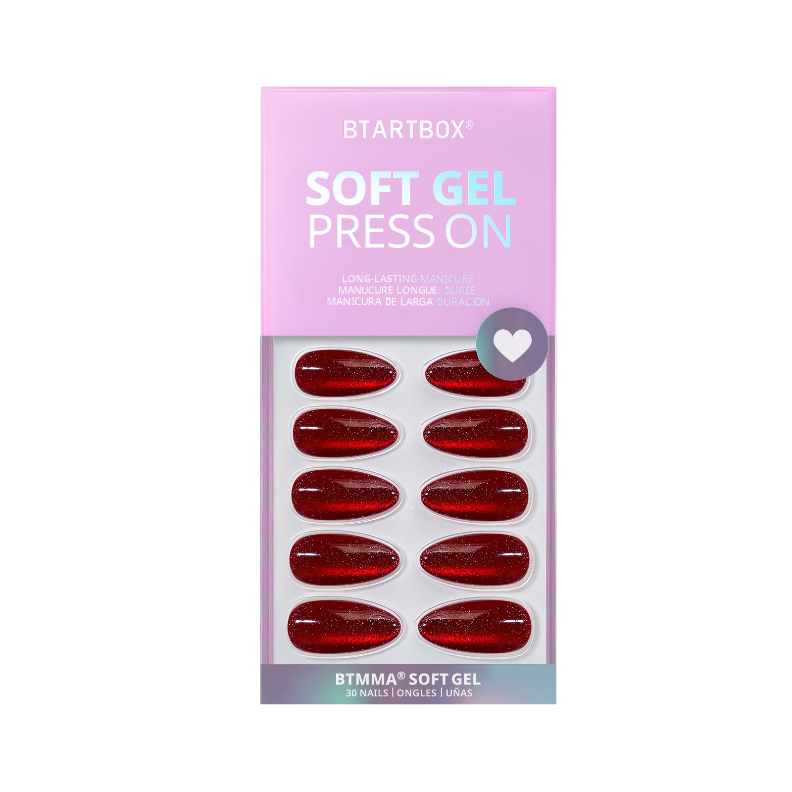Mystic Ruby Almond Nails-Soft Gel Press On