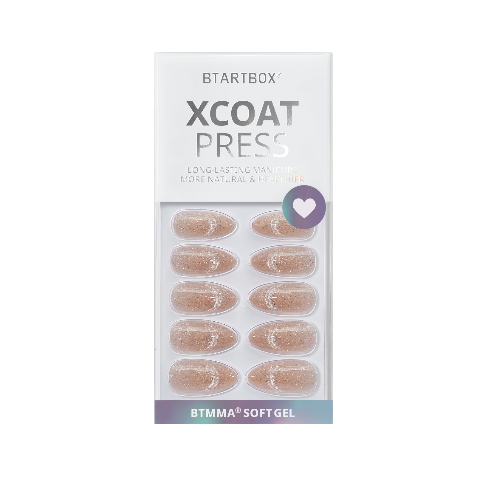 Sunlit Shimer Almond Nails- XCOATPRESS